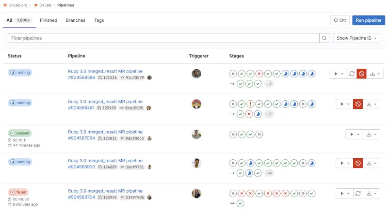 GitLab UI Screen